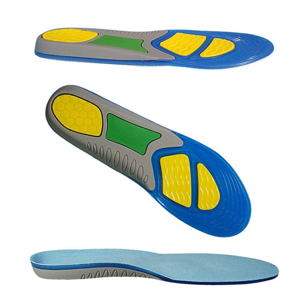 tpe soft gel shock-absorbing military training sports insoles, velvet sweat-absorbing, breathable and cushioning men's and women's basketball four-color insoles Application Scenario