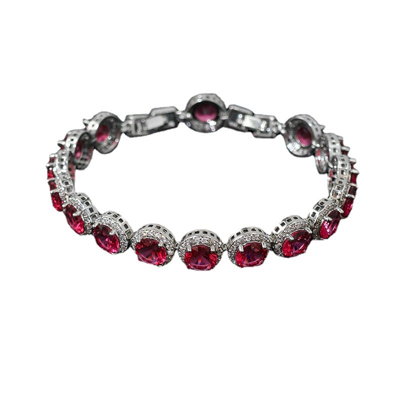 European and American InS-style classic hip-hop luxury full-diamond zircon water drop bracelet for women, Korean style simple and individual jewelry wholesale Getisa LYSL0155 jewelry, banquet dress accessories and jewelry Item Picture