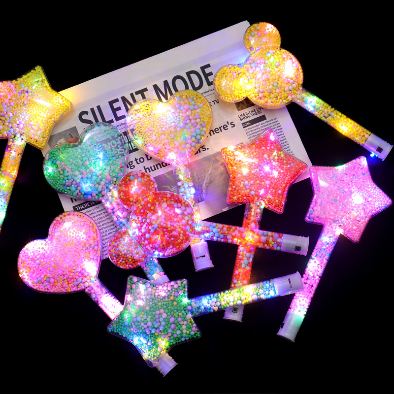 New seven-color glow sticks, night glow sticks, snowflake flash sticks, evening and concert support atmosphere props, wholesale at stalls Application Scenario