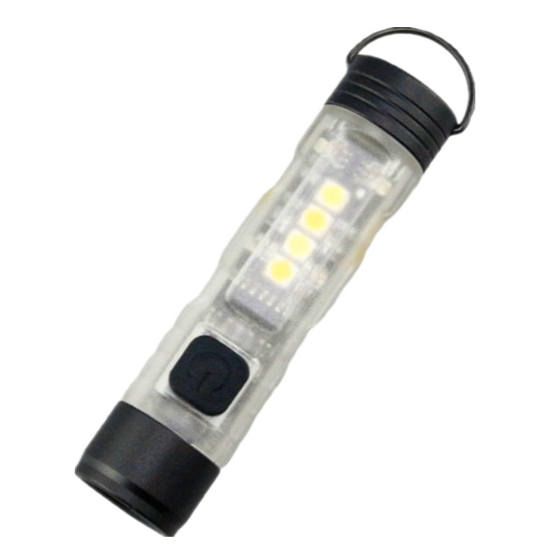 Outdoor Workshop high-intensity magnetic attraction flashlight, rechargeable camping hook tent lamp, LED keychain flashlight Item Picture