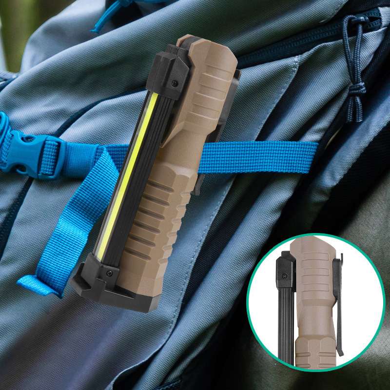 Multi-functional flashlight, charging cob work light, led car inspection light, folding magnet repair, three-light source emergency Application Scenario