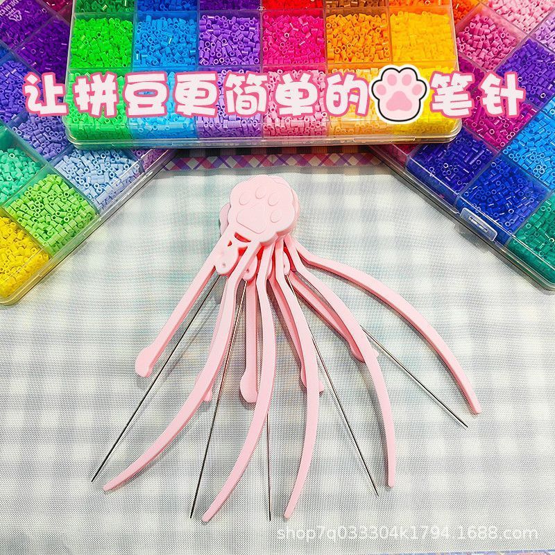 Special Pen For Bean Blending, Single Needle 2.6Mm Pink With Spoon, Bean Blending Needle, Bean Spatula, Standing Bean Box, Efficient And Easy Auxiliary Tool details Picture