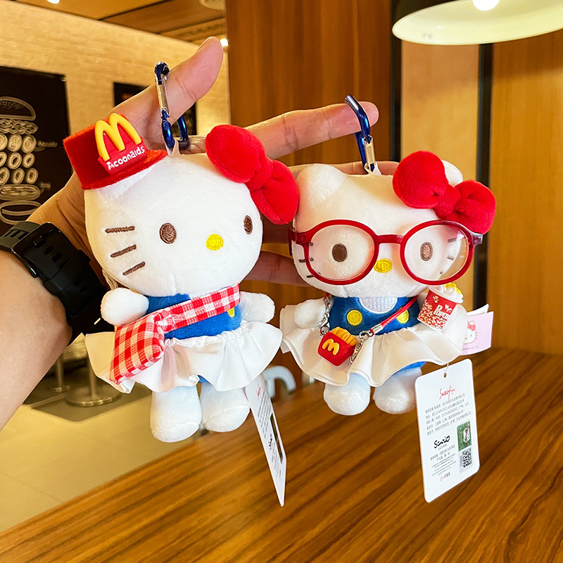 hellokitty plush toy, genuine Hello kitty Sanrio Kitty pendant bag pendant details Picture