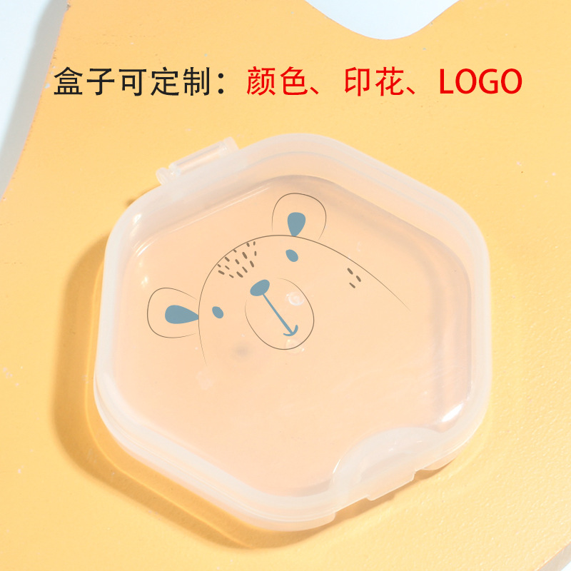 Adhesivo dental personalizado para bebés y niños molares de silicona de grado alimenticio chupetes adhesivo dental juguetes caja de polvo suministros para madres y bebés Specification image