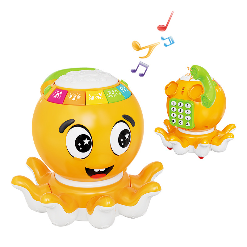 Five-star Children's hand Drum Music Pat Drum Octopus Baby Multi-functional Early Education Intelligence Question Story Toy Item Picture