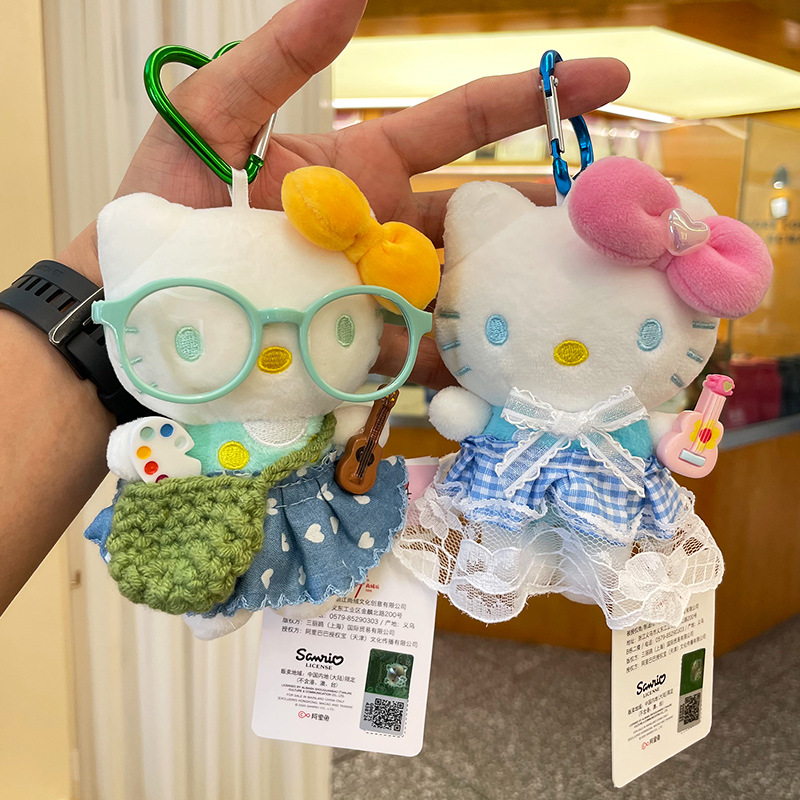 hellokitty plush toy, Hello Kitty costume, genuine kt cat keychain bag pendant Specification image