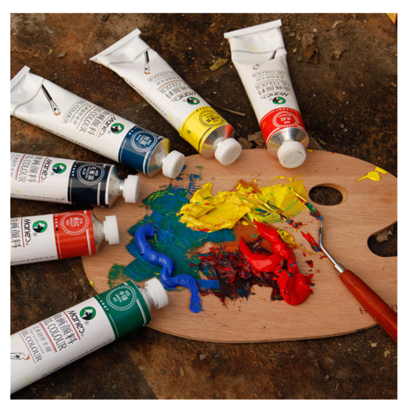 Marley pintura al óleo 170ml pieza única tubo de aluminio estudiante pintura al óleo herramientas materiales suministros de arte pintura de color para principiantes Specification image