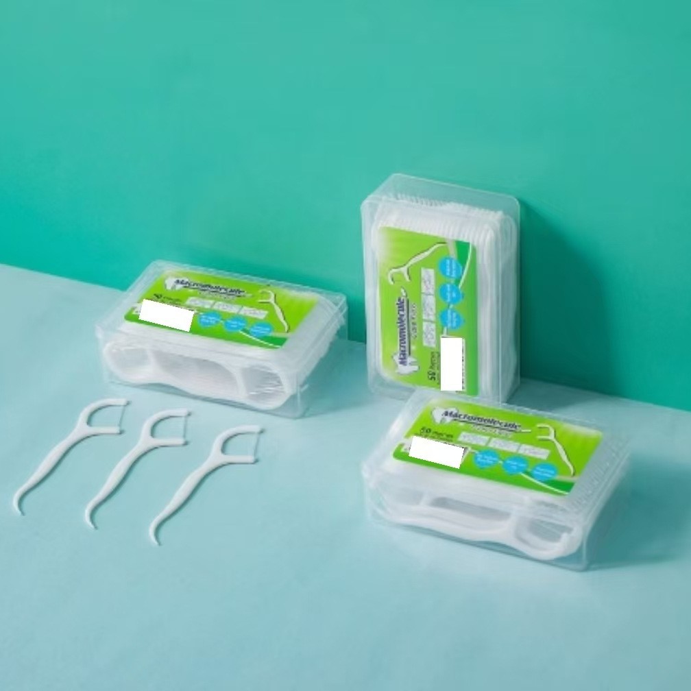 50-piece dental floss box set for family, hotel, restaurant, dental floss picks, toothpicks, oral dental floss, portable box set details Picture