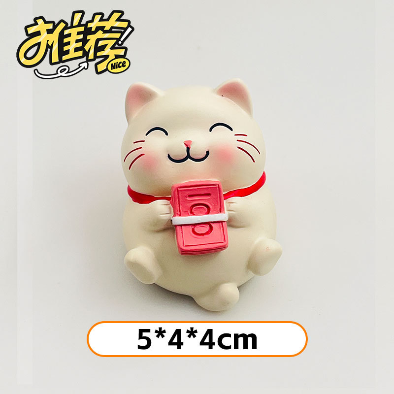 Cute cartoon Maneki Neko figurines with micro-landscapes, housewarming gifts, car-mounted desktop creative decorative items Specification image