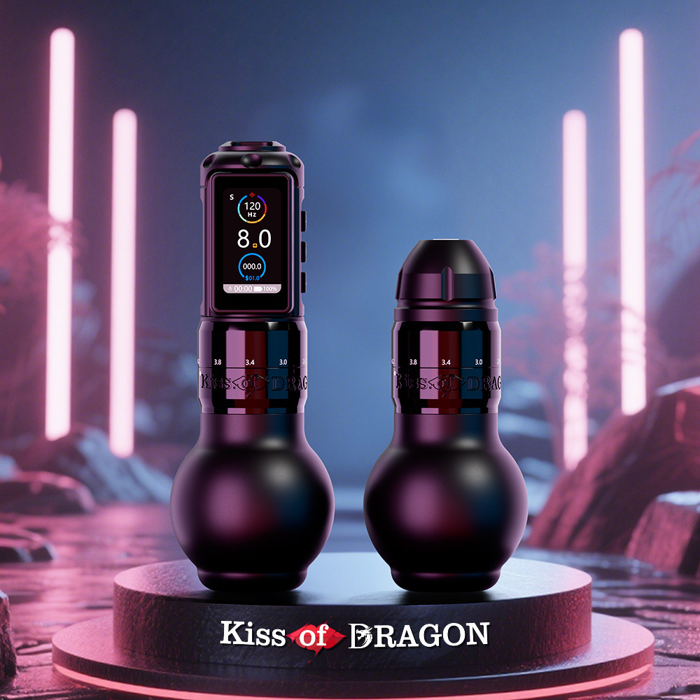 shanilak Dragon's Kiss Adjustable Travel Tattoo Machine, Wireless tattoo pen, cutting line and fogging all-in-one machine, tattoo machine