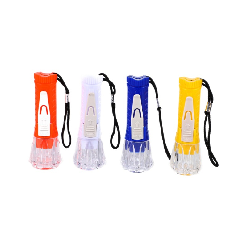 Hot-selling transparent mini toy flashlight, electronic light-emitting portable LED lamp, plastic small flashlight gift direct sales Item Picture