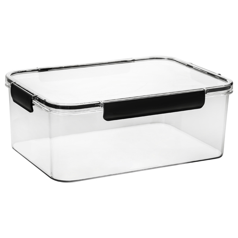 Transparent sealed food storage box, large-capacity fruit lunch box for refrigerators, household transparent PET plastic sealed box Item Picture