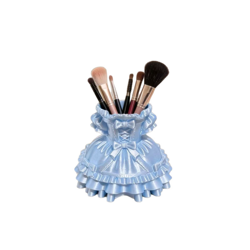 3D printed new princess dress, Lolita girl, cute desktop storage box, pen holder, cosmetic decoration piece Specification image