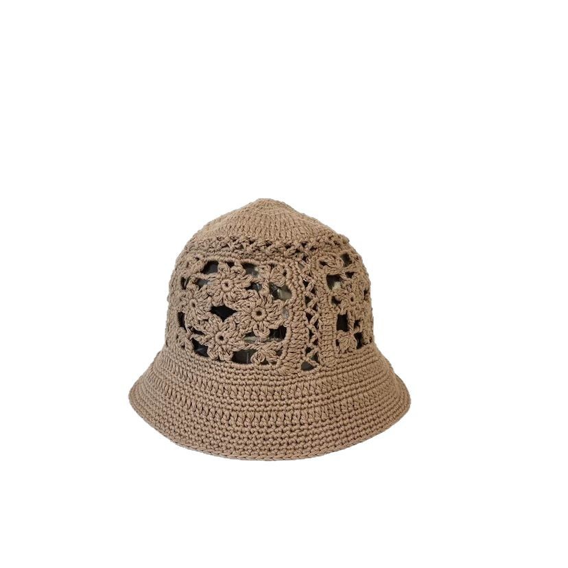 Cross border handwoven sombrero de pescador algodón versátil sombrero de lavabo primavera verano nuevo estilo simple sombrero de lana elegante sombrero vintage Item Picture