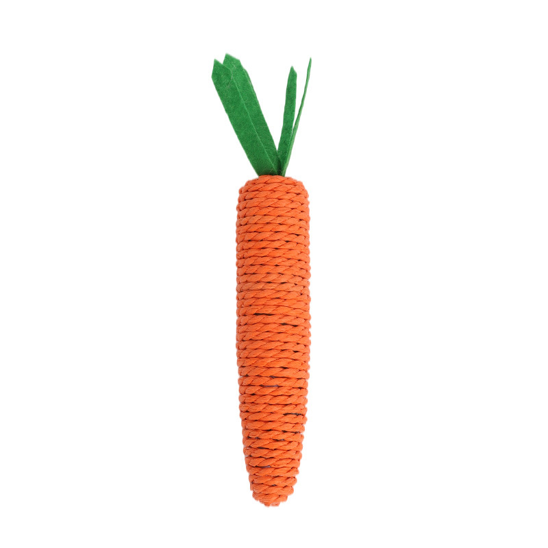 New pet toys in stock for wholesale: Carrot and hemp rope cat toys, carrot and hemp rope cat toys Item Picture