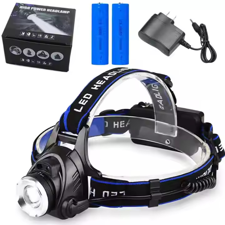 High-intensity sensor headlamp, telescopic zoom, long-range shooting, USB charging, outdoor waterproof night fishing light, LED head-mounted flashlight Item Picture