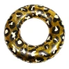 Wholesale of new adult inflatable swimming rings, transparent bright plate leopard print swimming rings, PVC life buoys and armpit rings from Hongyu Item Picture