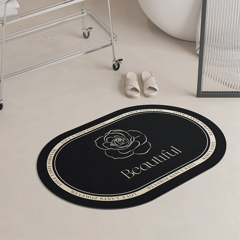 浴室吸水地垫卫生间门口硅藻泥门垫洗手间厕所防滑脚垫子卫浴地毯细节图