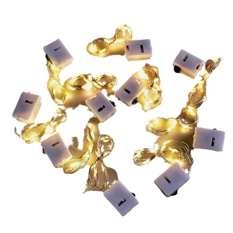 0.5米1米2米3米led铜丝花束灯串蛋糕装饰小彩灯灯串闪灯满天星白底实物图