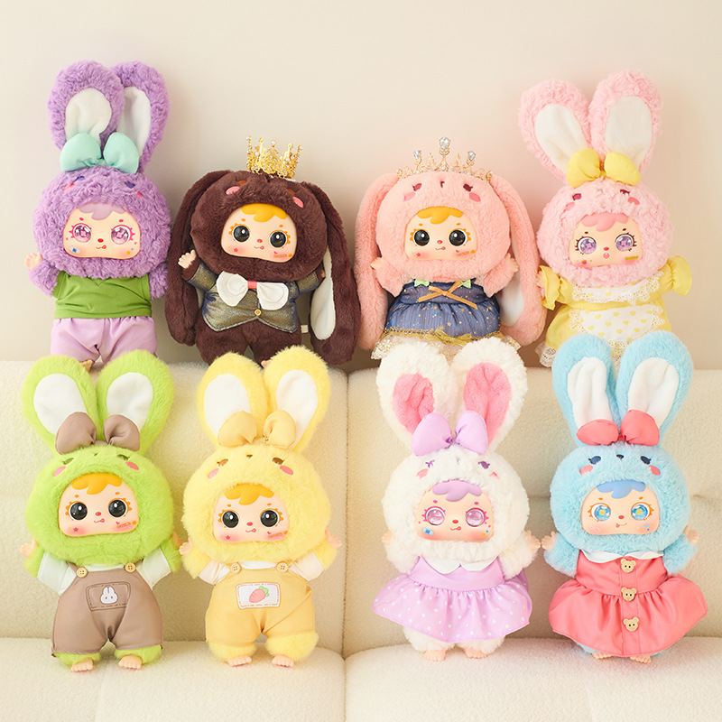 Cross-border Three Little Hairs 400% Body - Soft and Cute Rabbit Baby Cartoon Peripheral plush Blind box toy doll as a gift for girls