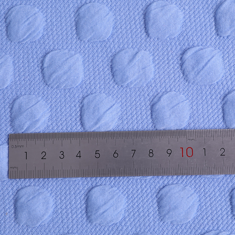 In stock: diamond-shaped checkered jacquard fabric for children's clothing, home wear, pillowcase fabric, knitted jacquard air layer Specification image