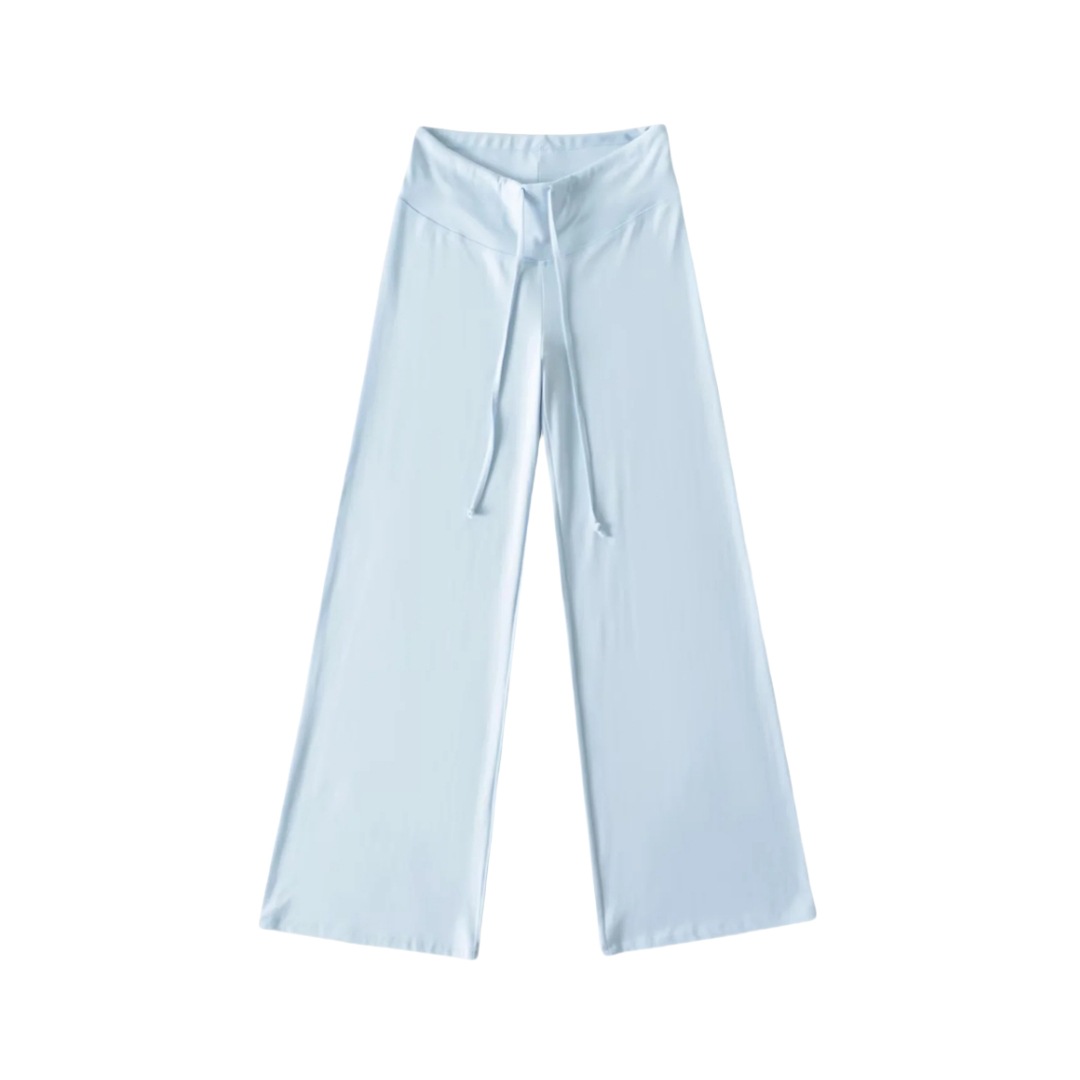 薄款简约基础款低腰抽绳系带休闲直筒裤女健身舒适垂感长裤纯色