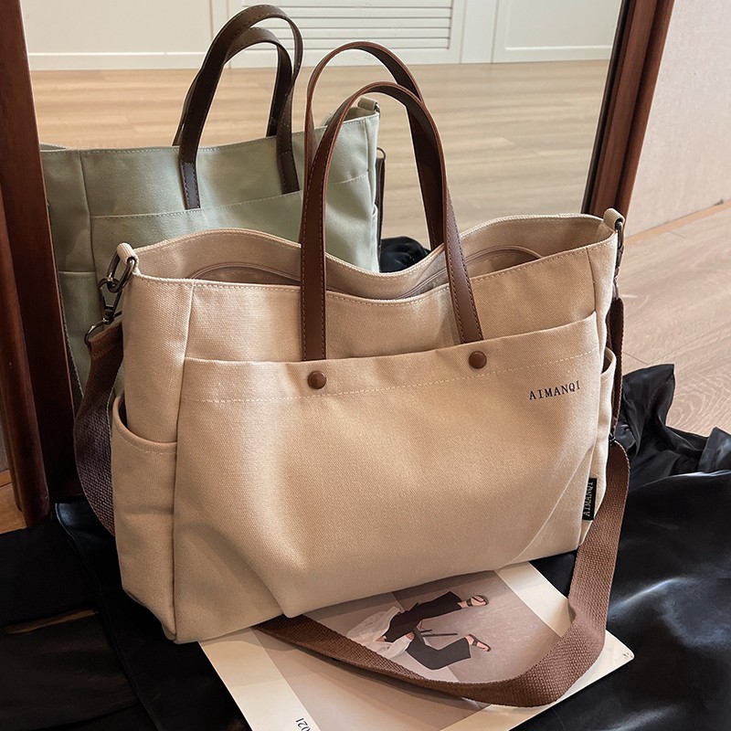 Nylon fabric bag, women's tote bag, large capacity, suitable for crossbody in spring and summer, 2025 new versatile single-shoulder hand-carry commuter bag
