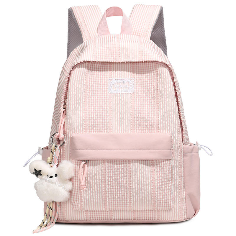 The 2026 new Japanese-style girlish checkered backpack is lightweight and has a large capacity. It is a versatile and cute student backpack Item Picture