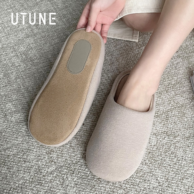 Youtiao Japanese-style four-season silent slippers for women, soft soled cotton and linen cotton slippers for guests, office, home, indoor flooring for men full figure