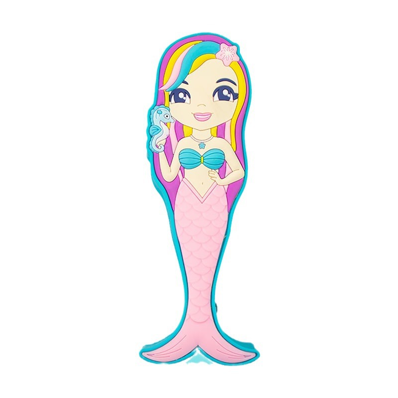 Creative mermaid silicone pencil case, cute cartoon stationery box for male and female students, large-capacity waterproof pencil case, Korean version Item Picture