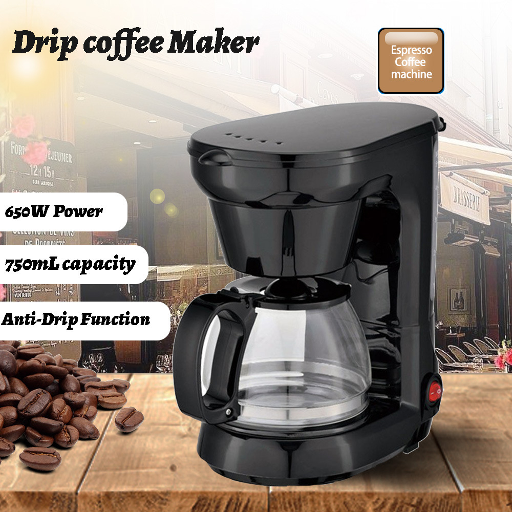 Cross-border American household coffee machine, drip milk tea machine, coffee pot, mini 750ML small grinding machine factory Specification image