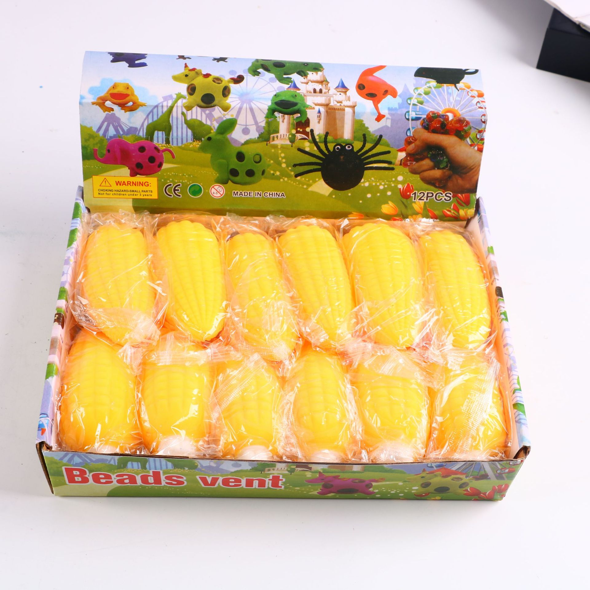 Korean version of stress-relieving simulation corn, pinching fun food toys, venting corn cobs for stress relief, tofu balls for pranks and mischief