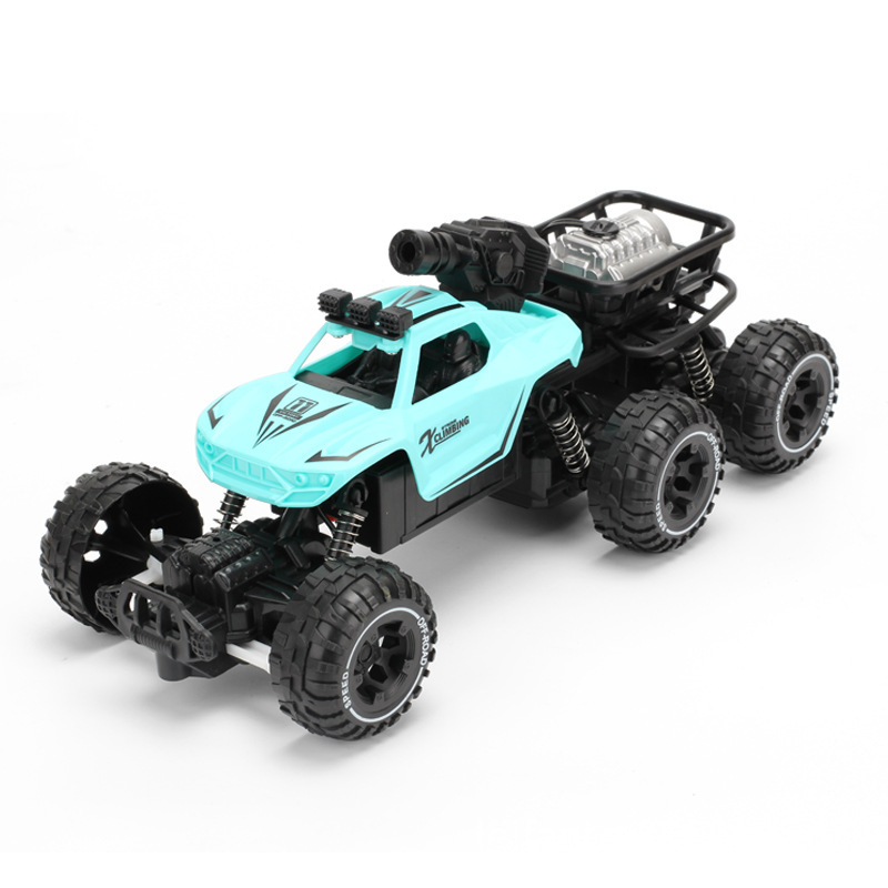 Cross-border children's remote control off-road vehicle, climbing vehicle, large six-wheel missile remote control racing car, light spray, boys' toys Item Picture