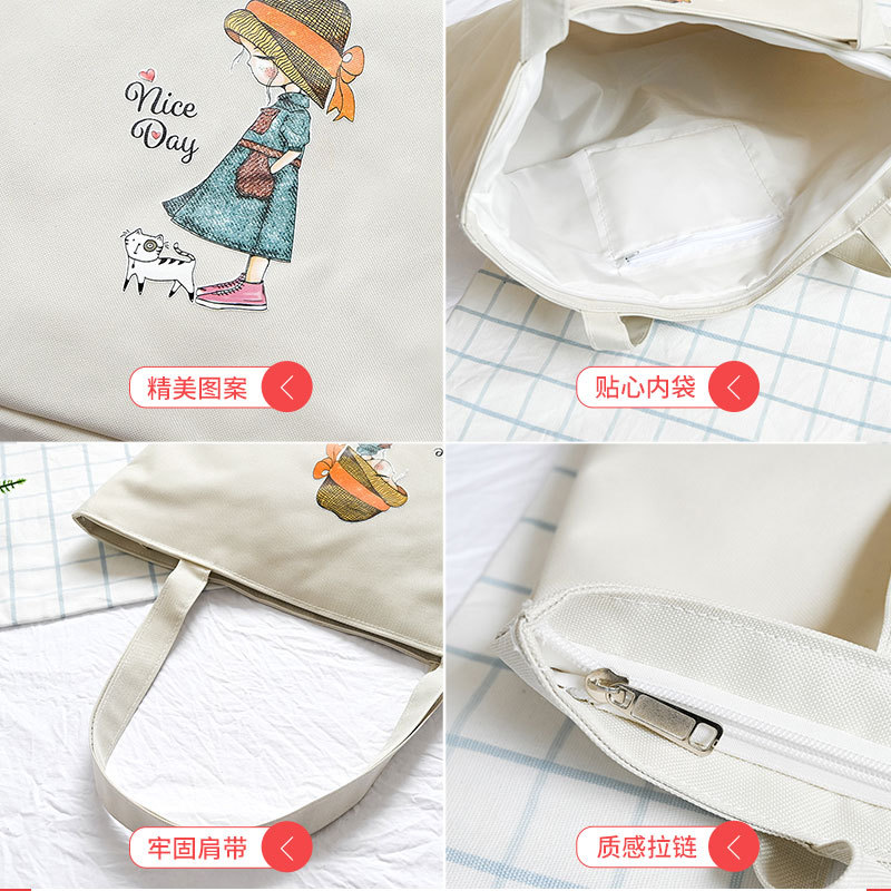 Cross-border canvas bags, fashionable and casual printed tote bags, single-shoulder bags, women's canvas bags, large-capacity canvas bags, storage fashionable crossbody simple canvas bags, canvas bags, handbags simple canvas bags Application Scenario
