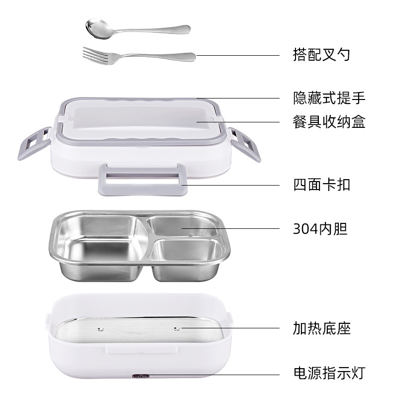 Non-water-filling heated lunch box, suitable for both home and car use, short-distance and long-distance car charging, portable and insulated electric heating wholesale, can be heated Application Scenario