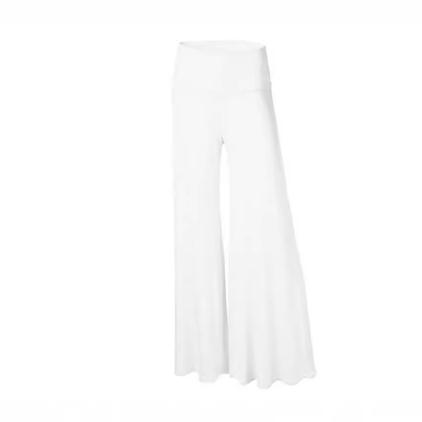 Amazon Women's ice silk wide-leg pants, plate-size yoga pants, fitness loose pants, 2024 bestsellers, cross-border style Specification image