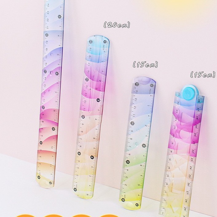 15cmPVC folding ruler with scale factory direct sales, wholesale for foreign trade export, office stationery, multi-functional graphic