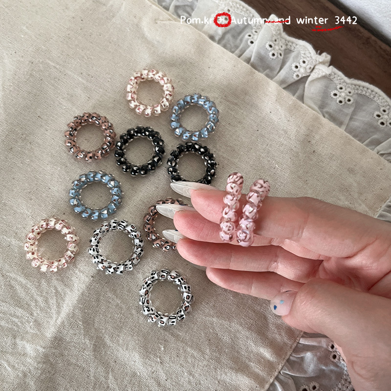 Pulgar color mini línea telefónica rizo para el pelo accesorios para el cabello amarrado cuerda de alta elasticidad no daña el cabello fresco y versátil tocado batch