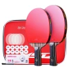 Meishi Long six-star table tennis rackets, professional four-star and five-star table tennis rackets for children, students, beginners, double rackets, horizontal rackets, long handles Item Picture