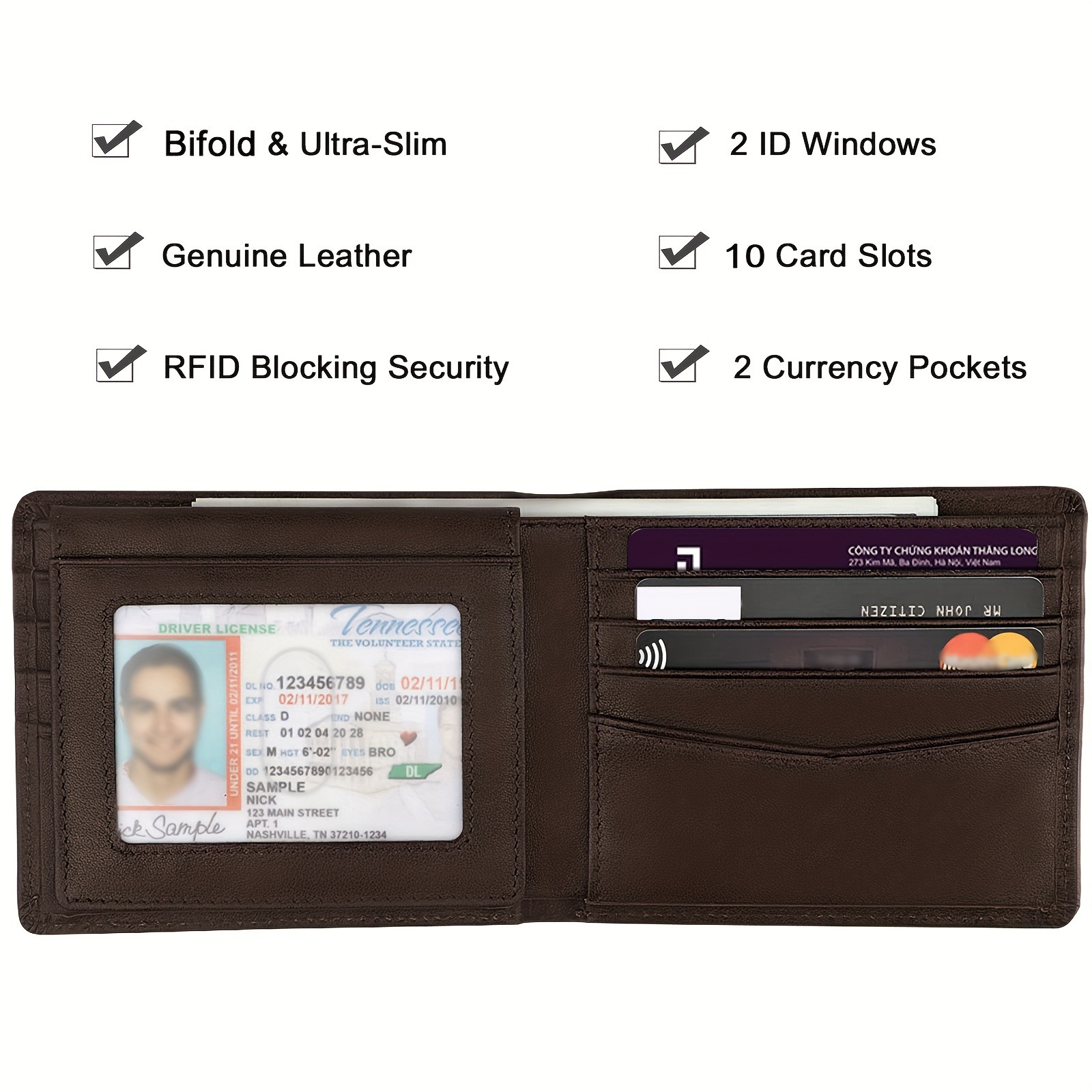 Men's wallet RFID anti-theft card, business quality, multi-slot, short 30% discount loose-leaf cross-border bestseller for men Application Scenario