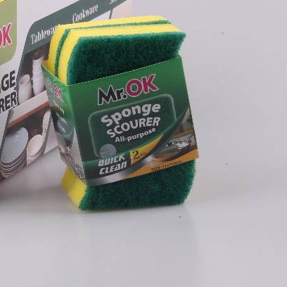 Mr.OK factory direct supply sponge scouring pads, double-sided cleaning sponges, kitchen cleaning sponges, dishwashing sponges, pot scrubbing sponges Specification image