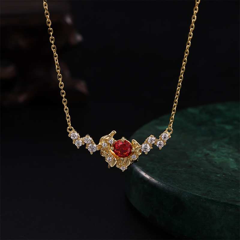 银饰/项链/金色链子/珍珠/梵克雅宝单花项链细节图