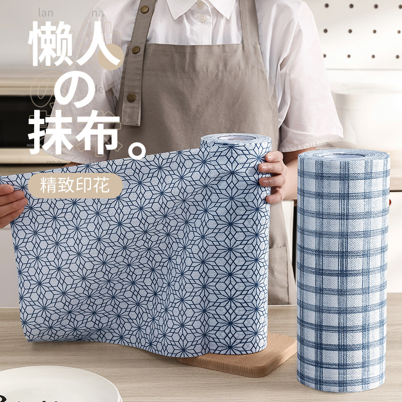 日系懒人抹布吸水加厚不掉毛一次性洗碗巾去油污干湿两用厨房抹布
