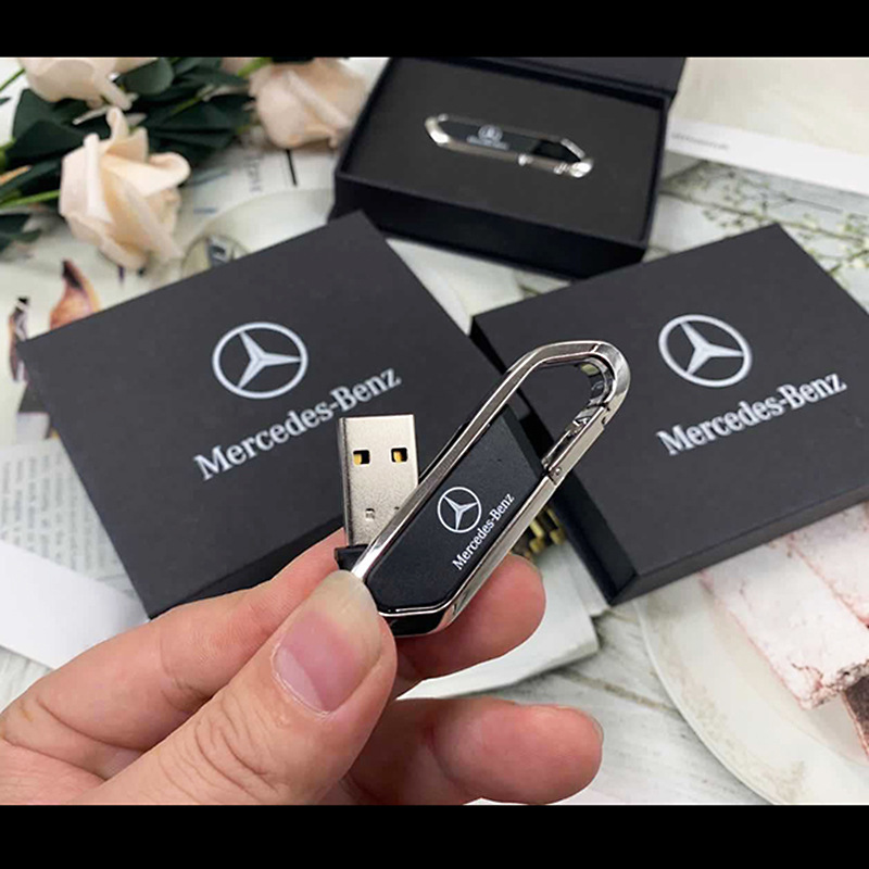 Wholesale Maybach Mercedes-Benz car music USB flash drive 32g, Douyin Live 64g engraved rotating USB flash drive gift box 128GB
