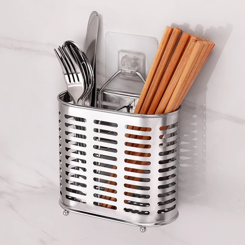 304 stainless steel chopstick holder wall-mounted kitchen chopstick storage box, chopstick cage, high-end new household chopsticks qxq