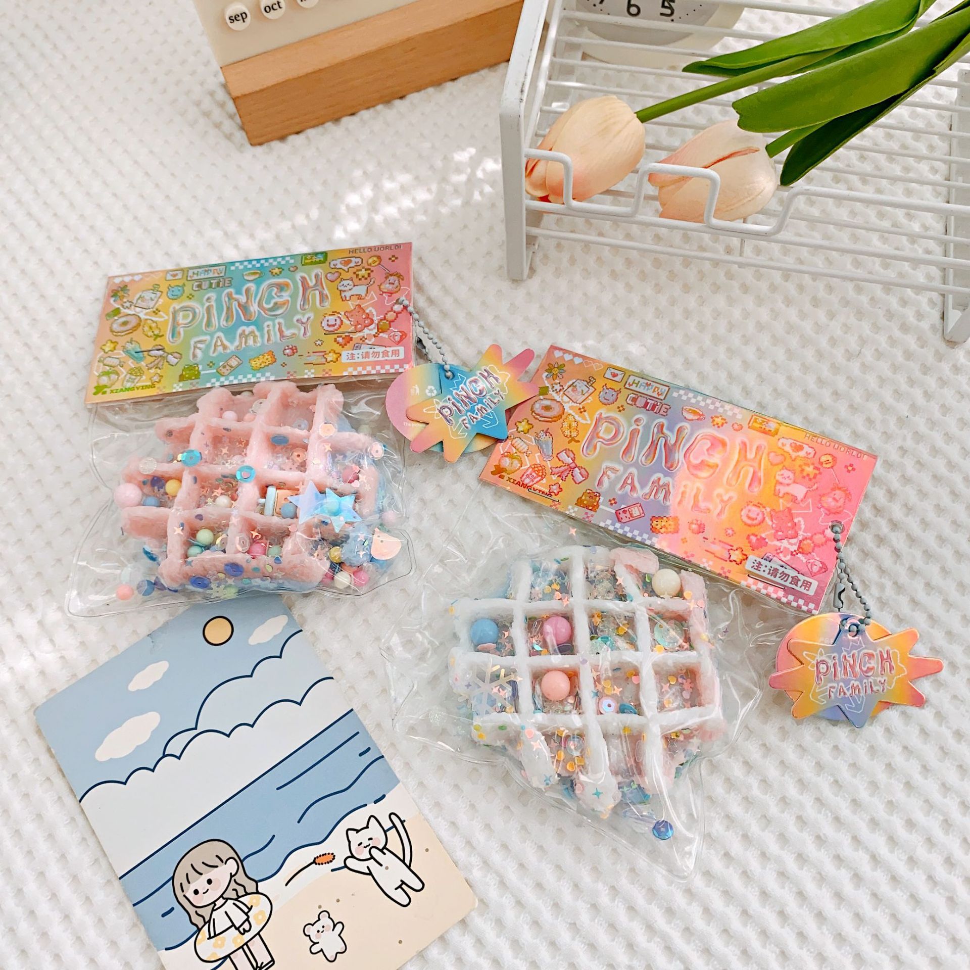 Xiaohongshu waffle TPR Dumpling Squeeze Stress-relieving Toy Squeeze Fun Stress-relieving Toy Slow Rebound Stress-relieving Magic Tool details Picture