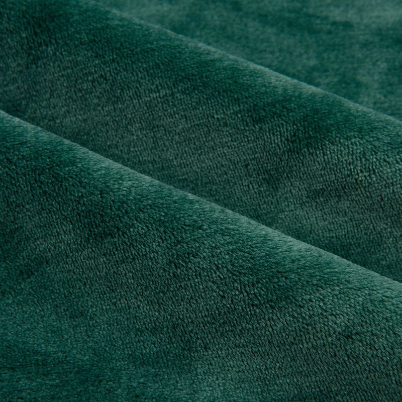 全涤双面法兰绒240g-350克素色针织绒布玩具毛毯家居服睡衣面料细节图