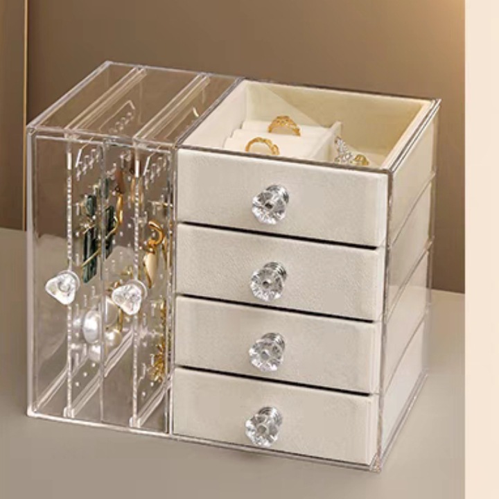 Home desktop stud earrings, jewelry, necklace storage rack, multi-layer jewelry box, jewelry hanging rack, earring jewelry storage box details Picture