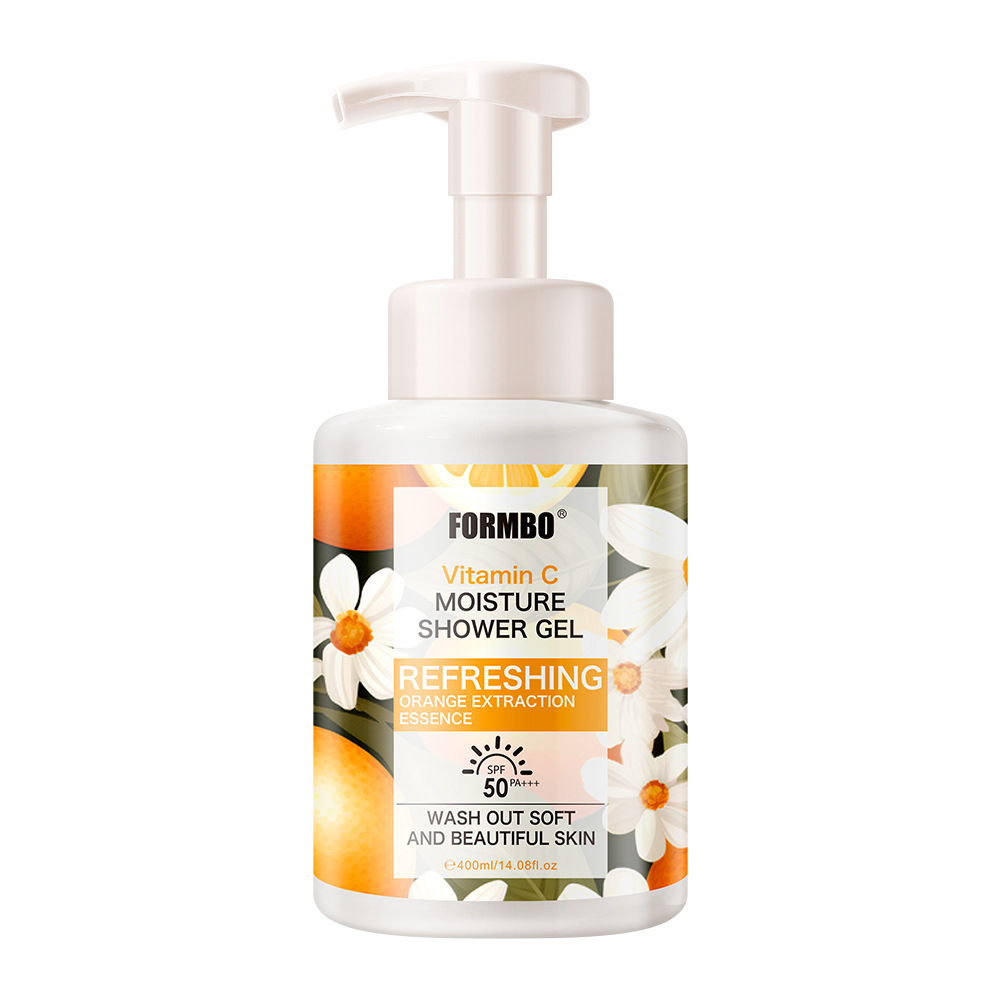 【外贸专供】FORMBO维生素C沐浴露保湿舒缓嫩肤温和清洁去角质白底实物图