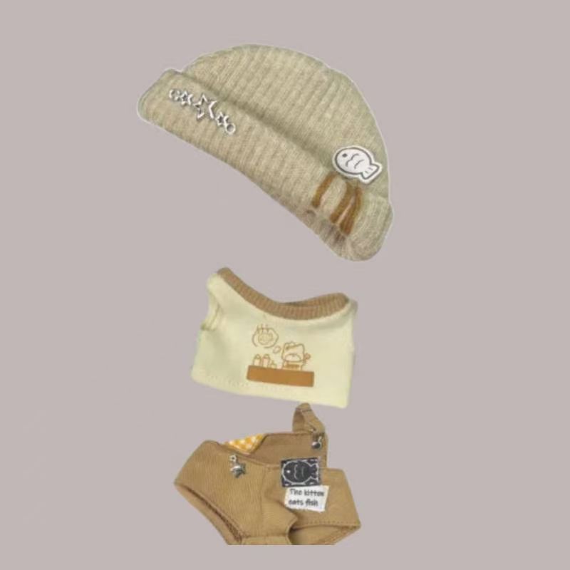10Cm Cute Overalls Set For Kids, Normal Body, Sea Star Plush Doll Replacement Set, Cool And Stylish Kids Wholesale Item Picture